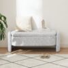 Ottoman Oval Storage Bench, 3D Lamb Fleece Bench With Large Storage Space For The Living Room, Entryway And Bedroom - Silver - Image 2
