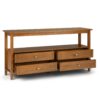 Warm Shaker - Wide Console Sofa Table - Light Golden Brown - Image 2