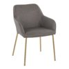Daniella - Contemporary Dining Chair (Set of 2) - Gold / Gray - Image 2