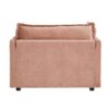 Modern Cozy Upholstered Armchair Sofa With Movable Ottoman, Wide Seat And Curved Armrests - Pink - Image 16