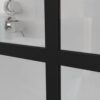 Shower Screen Door Frost Tempered Glass - Black - Image 5