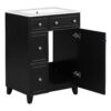 Bathroom Vanity Cabinet With Sink - Black - Image 15