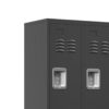 6 Door Lockers With Lock For Secure Storage - Black - Image 15