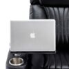 270 Degree Power Swivel Recliner Home Theater Chair With Hidden Arm Storage, LED Light, Cup Holder, And Tray Table - Black - Image 24