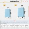 2 Piece Luggage Set With Bags Expanable Spinner Wheels ABS Lightweight Suitcase With Tsa Lock 20" / 24" - Light Blue - Image 3