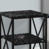 Accent Table, Side Marble Look Contemporary & Modern - Black - Image 6