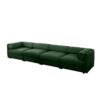 Modular Sectional Sofa With Storage Cylindrical Backrest And Armrests Deep Comfortable Seating Chenille 4 Seat Sofa - Green - Image 13
