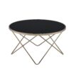 Valora - Glass Coffee Table - Black / Gold - Image 7