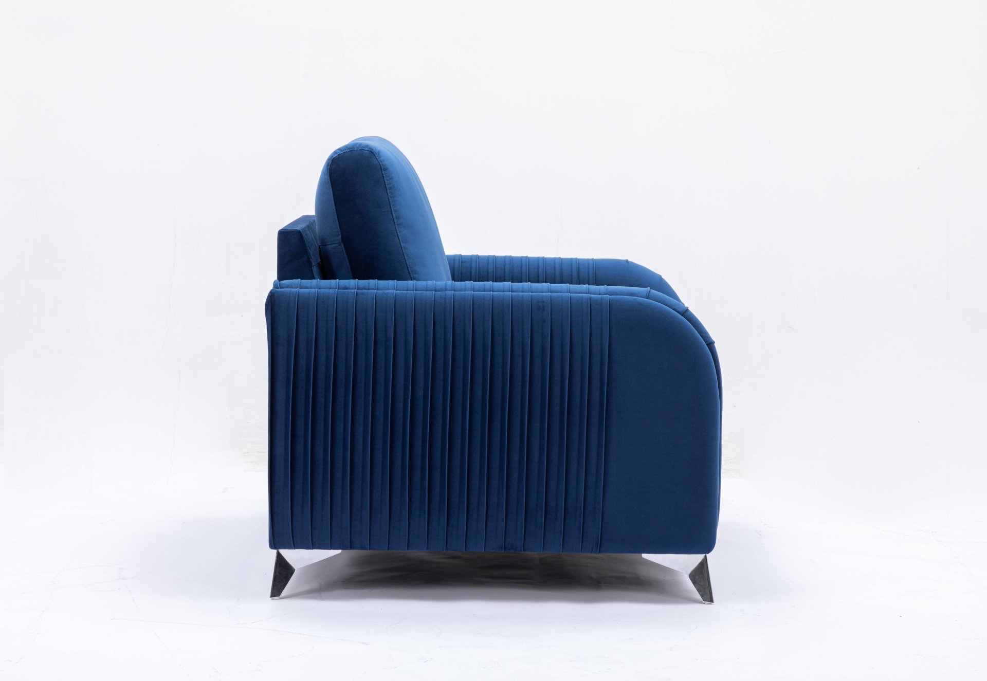 Wenona - Velvet 3 Pieces Living Room Set - Blue - Image 9
