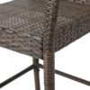 Outdoor Wicker Barstool With Faux Rattan And Iron Frame - Mix Mocha - Image 12