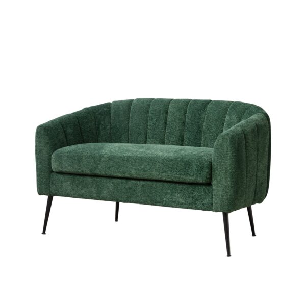 Glam Mini Loveseat, Accent Couch - Green
