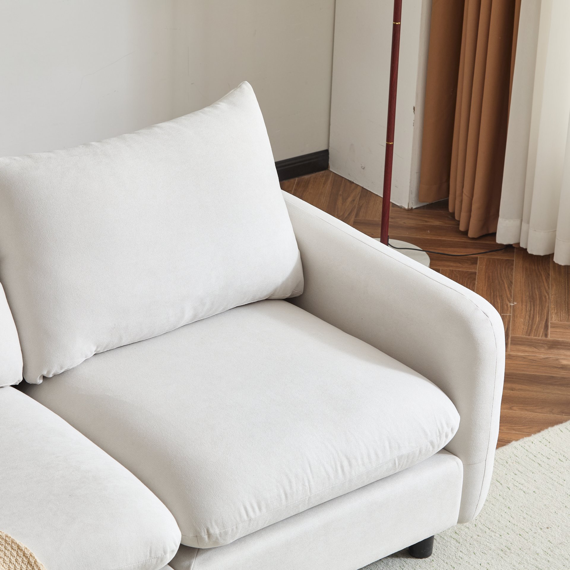 3 Piece Modular Free Combination Sectional Sofa Couch - White - Image 9