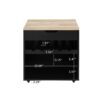 Kitchen Pantry Storage Cabinet, Modern Buffet Cabinet With Kitchen Cart, Tall Kitchen Hutch Cabinet With Microwave Stand, Food Pantry Cabinet With 3 Rattan Doors And Adjustable Shelves - Black - Image 10
