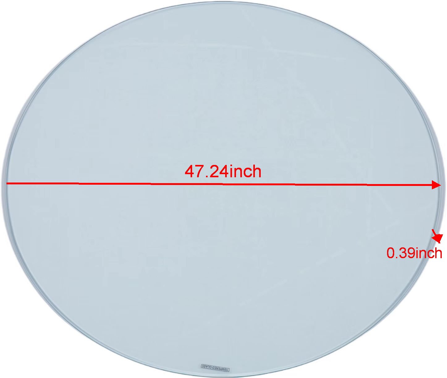 47.24" Tempered Glass Top - Clear - Image 7