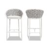 Rowan - Rope Barrel Low Back Patio Counter Stool (Set of 2) - Optic White - Image 2