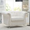 1 Seater Sofa For Living Room - White - Image 2