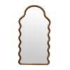 Wood Mirror With Unique Frame - Brown - Image 2