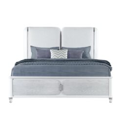 Brenda - Queen Bed With LED Light And Padded Headboard - Gray