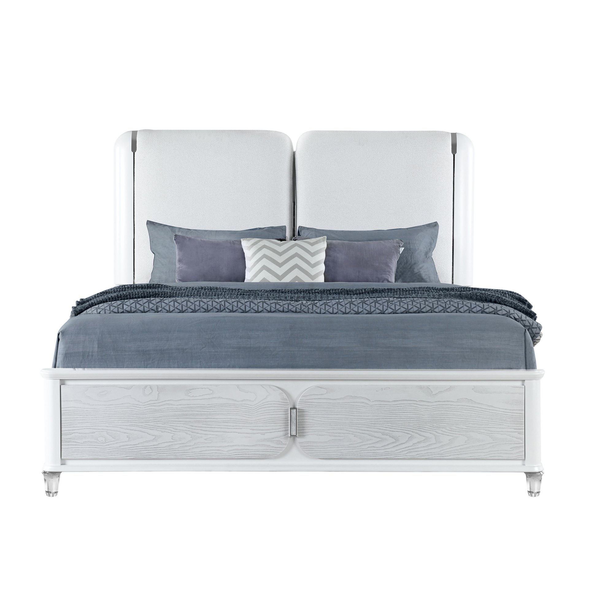 Brenda - King Bed With LED Lighting - Gray - Image 9