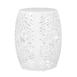Metal End Table Large - White