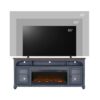 Americana - 86 In Fireplace TV Stand For TVs Up To 95" - Blue - Image 4