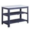 Enapay - Marble Top Top Kitchen Island - Gray - Image 4