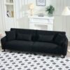 Modern Teddy Velvet Sofa, Comfort And Style For Living Spaces - Black - Image 4