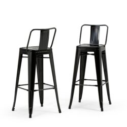 Rayne - Metal Bar Stool (Set of 2) - Black