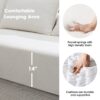 Modular Sectional Living Room Sofa Set, Modern Minimalist Style Couch, Upholstered Sleeper Sofa Salon, 2 Piece Free Combination, L-Shape - Cream - Image 22