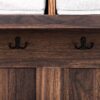 Hall Tree With 6 Hooks And Hinged Lid, Coat Hanger, Entryway Bench, Storage Bench, 3 In 1 Design, For Entrance, Hallway - Brown - Image 14