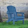 Oversize Outdoor Folding Adirondack Chair, Patio Chair For Garden Backyard Porch Pool Deck Firepit - Blue - Image 21