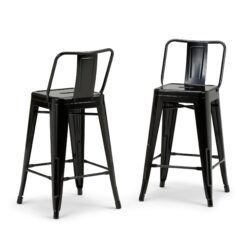 Rayne - Metal Counter Height Stool (Set of 2) - Black