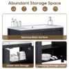 Bathroom Vanity Organizer With Sink, Combo Cabinet Set, Bathroom Storage Cabinet, Retro - Espresso - Image 12