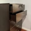 5 Drawer Chest Metal Handles Locking Top Drawer Metal Glide Rails Melamine Laminate - Red Cocoa Espresso - Image 4