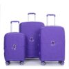 Expandable Hardshell Suitcase Double Spinner Wheels Pp Luggage Sets Lightweight Durable Suitcase & Tsa Lock, 3 Piece Set (20/24/28) - Purple - Image 4