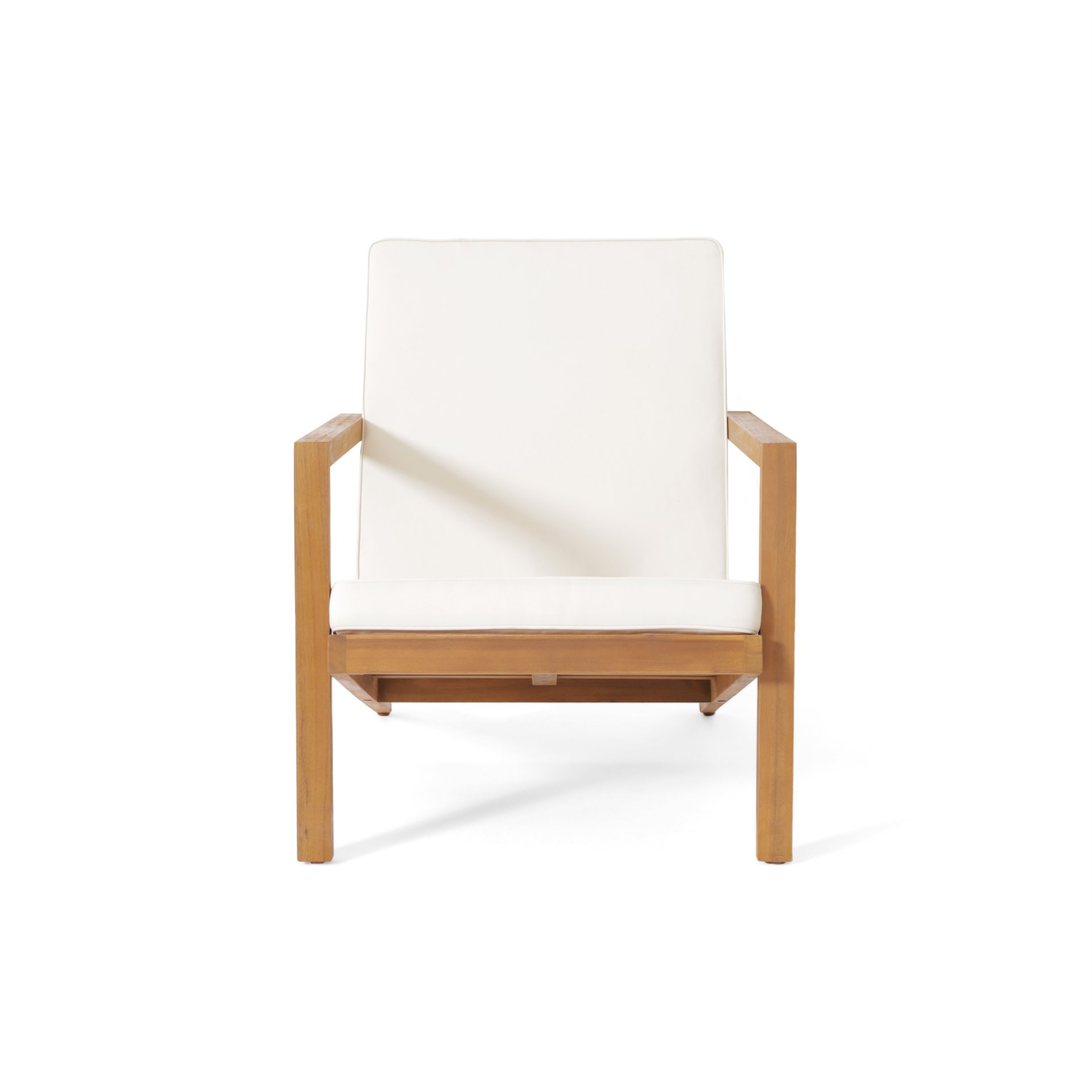 3 Piece Outdoor Chat Set With Table And 2 Adirondack Chairs - White / Brown Patina - Image 4