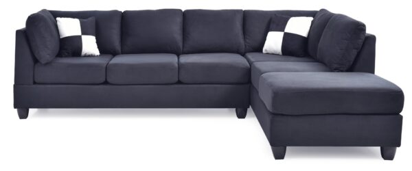 Malone - Sectional Upholstered - Black