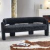 Boucle Upholstery Modern Sofa For Living Room - Dark Gray - Image 2