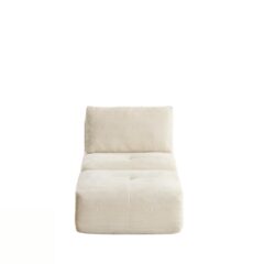 Compressed Sofa, Single Chaise Longue, Movable Ottoman For Living Room - Beige
