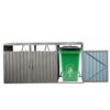 Garbage Bin Shed Stores 3 Trash Cans Metal Outdoor Bin Shed For Garbage Storage, Stainless Galvanized Steel, Bin Shed For Garden Yard Lawn - Gray - Image 8