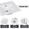 20" Bathroom Vanity With Sink, Bathroom Cabinet With A Door, Door Shelf Storage And Adiustable Foot Pads, A Drawer - Gray - Image 6