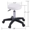 72.8" Massage Salon Tattoo Chair With Two Trays Esthetician Bed With Hydraulic Stool, Multi-Purpose 3-Section Facial Bed Table, Adjustable Beauty Barber Spa Beauty Equipment - White - Image 7
