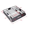 Rooftop Cargo Carrier Basket Motoring Roof Rack, Top Mount Roof Rack Steel - Black - Image 3