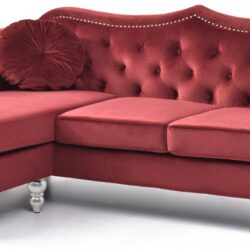Hollywood - Sofa Chaise - Burgundy