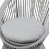 Modern Silver Swivel Wicker Lounge Chair With Xianrattan And Iron Frame, Stylish Round Design - Silver Gray - Image 12