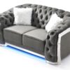 Flared Arm Loveseat - Gray - Image 4