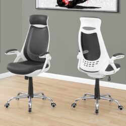 Office Chair, Adjustable Height, Swivel, Ergonomic - White