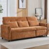 2 In 1 Sofa 3 Seater Sofa With Sofa Bed And Reversible Recliner - Orange - Image 7
