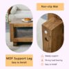 Modern Minimalist Rectangular Coffee Table Measuring Embodies The Simple Charm Of Mid Century Aesthetics, Adding A Touch Of Elegance To Your Living Room - Natural Wood - Image 7
