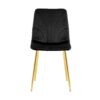 Modern Light Luxury Dining Chair With Gold Metal Legs (Set of 4) - Black - Image 15